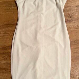 Premier Amour white dress with attractive multiple straps around the neckline